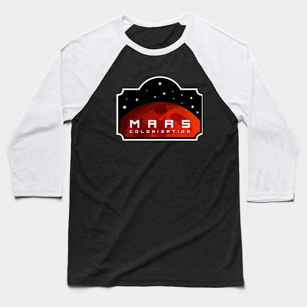 OCCUPY MARS PLANET Baseball T-Shirt by kevenwal